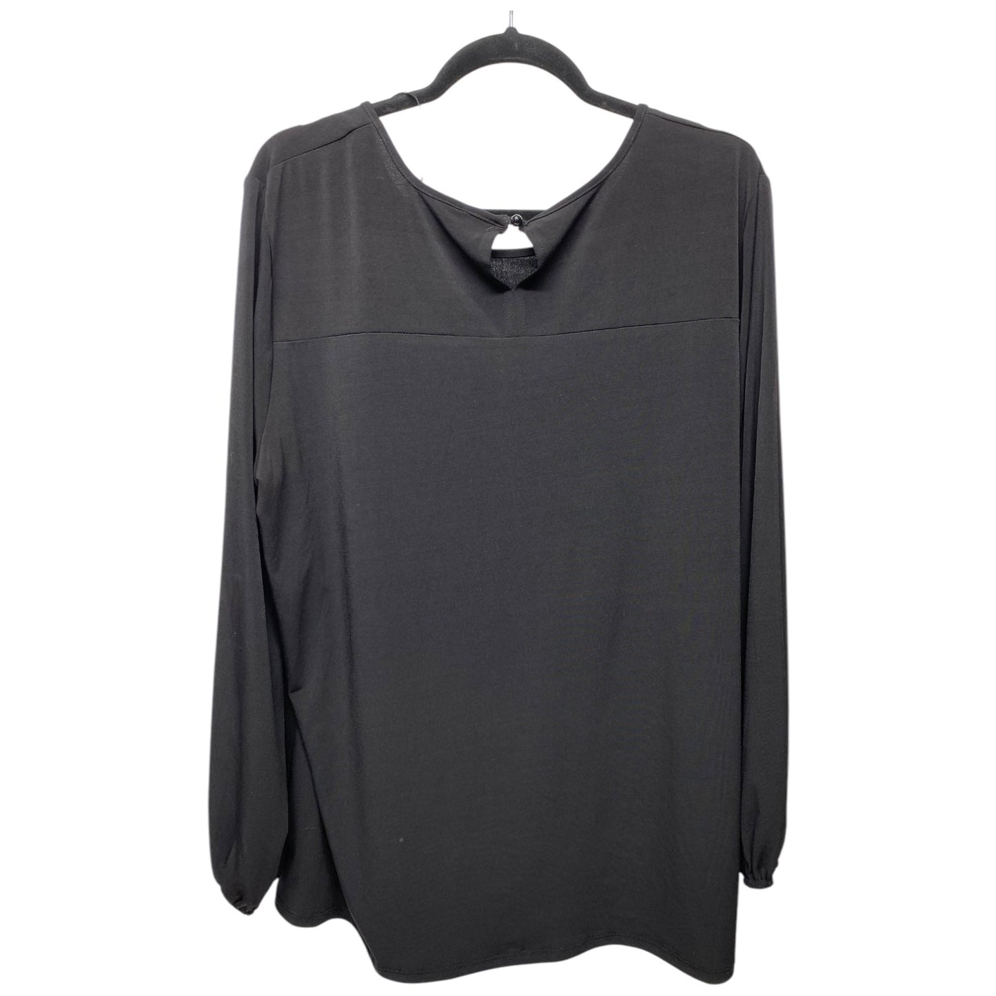 Top Long Sleeve By Ny Collection In Black, Size: 2x