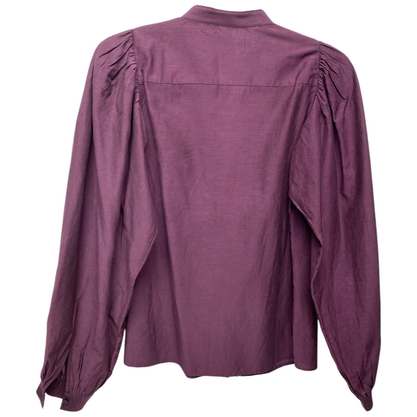 Blouse Long Sleeve By Ann Taylor In Maroon, Size: Xxs