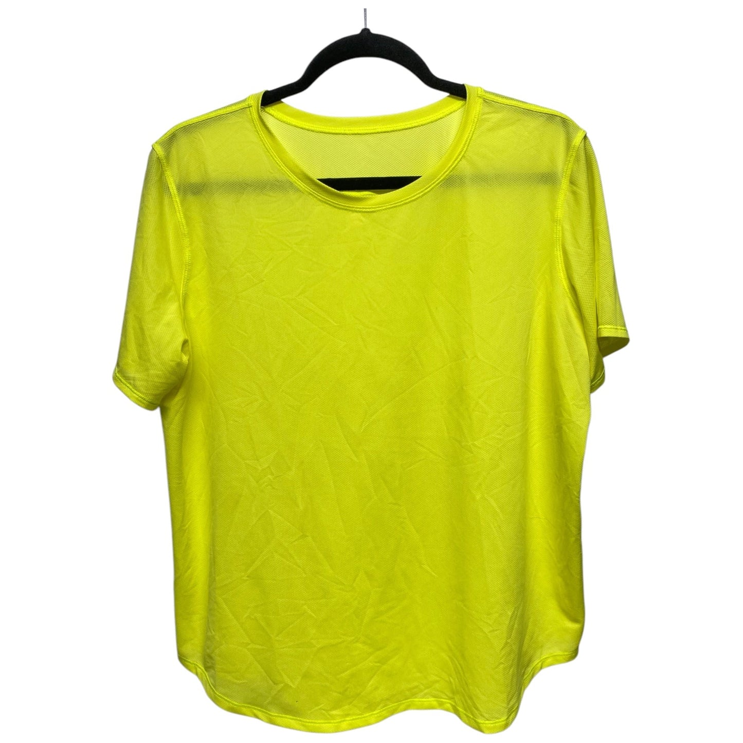 Athletic Top Short Sleeve By Lululemon In Yellow, Size: M