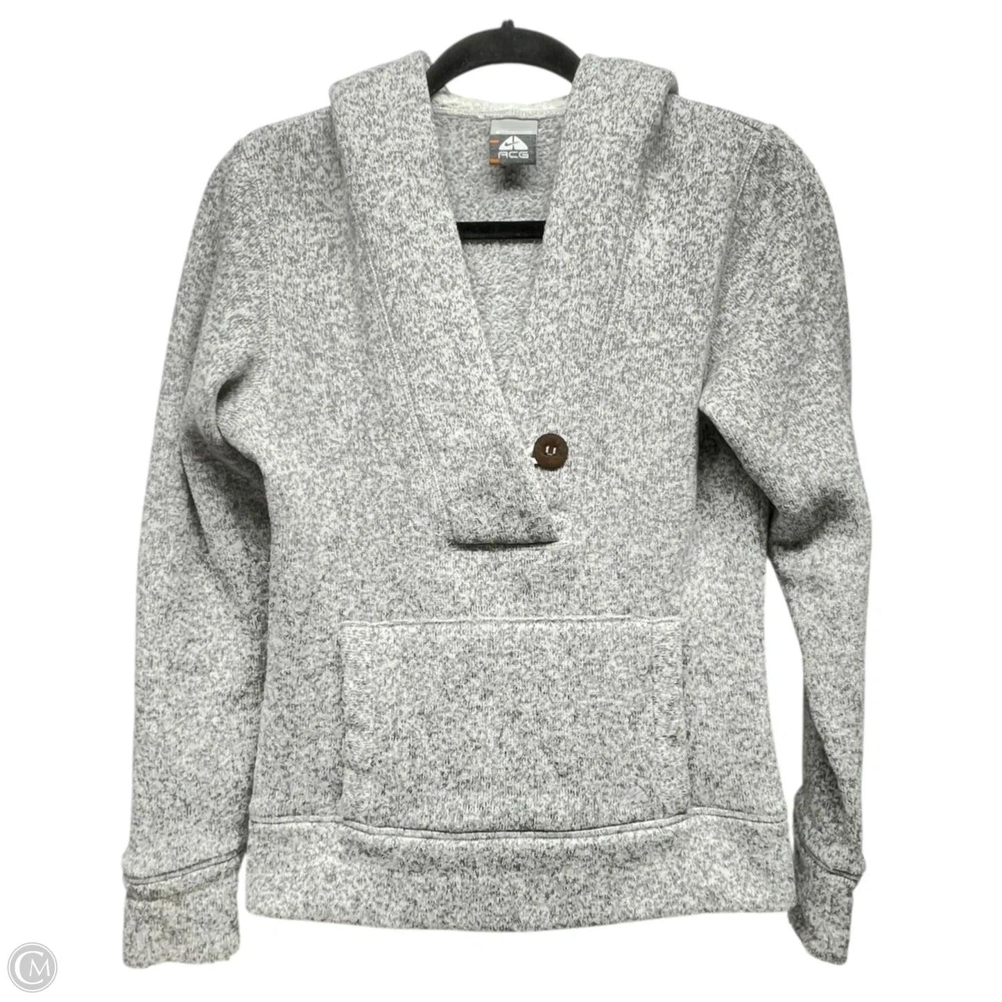 Sweatshirt Hoodie By Nike Apparel In Grey, Size: S