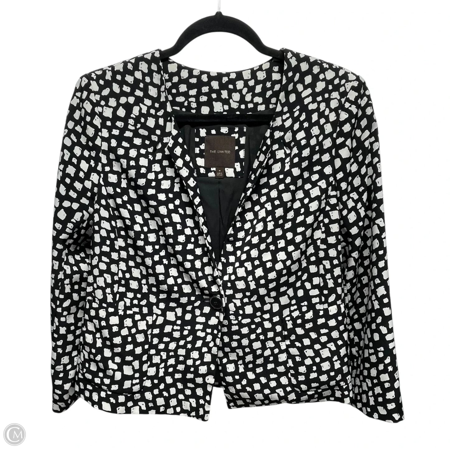 Blazer By Limited In Black & White, Size: M