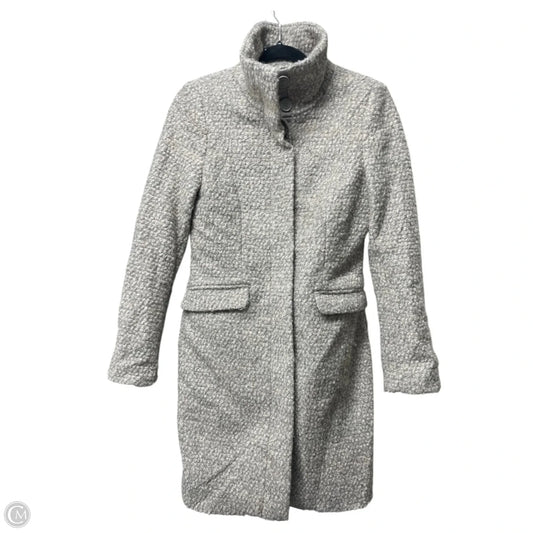 Coat Wool By H&m In Grey & White, Size: 6