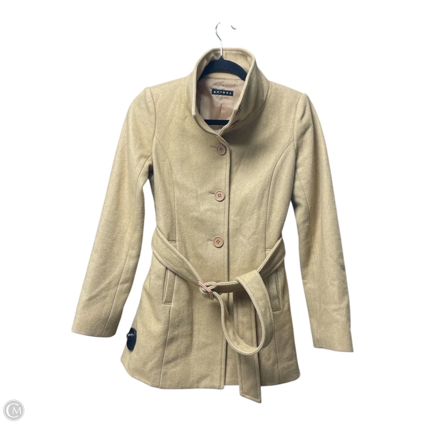 Coat Peacoat By GATHER In Tan, Size: S