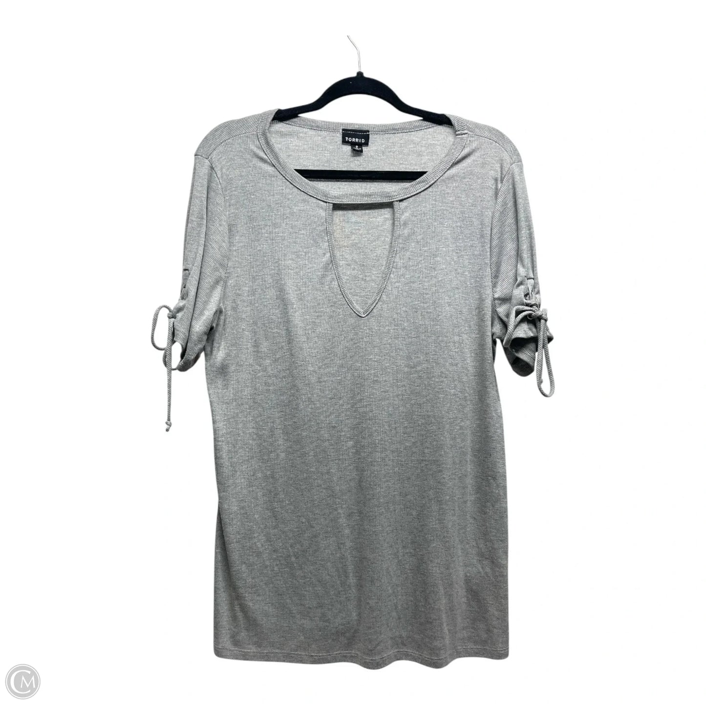 Top Short Sleeve By Torrid In Grey, Size: 2x