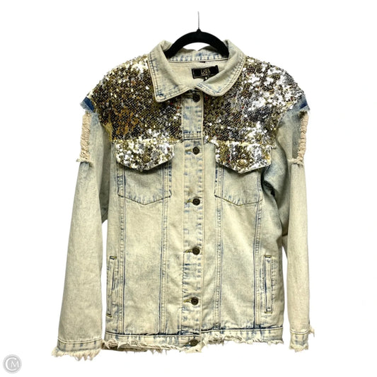 Jacket Denim By Lucky & Blessed In Blue, Size: S