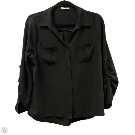 Top Long Sleeve By ACTIVE -  In Black, Size: L