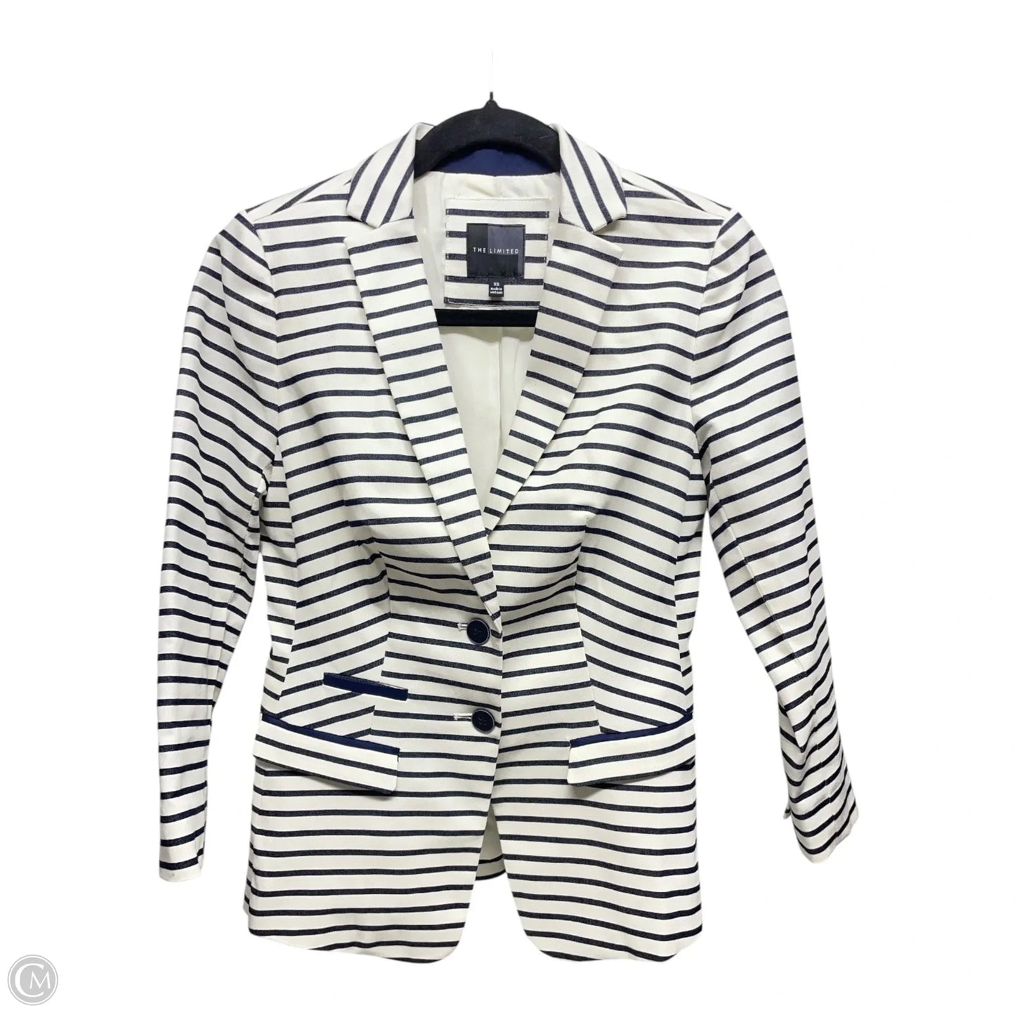 Blazer By Limited In Blue & White, Size: Xs