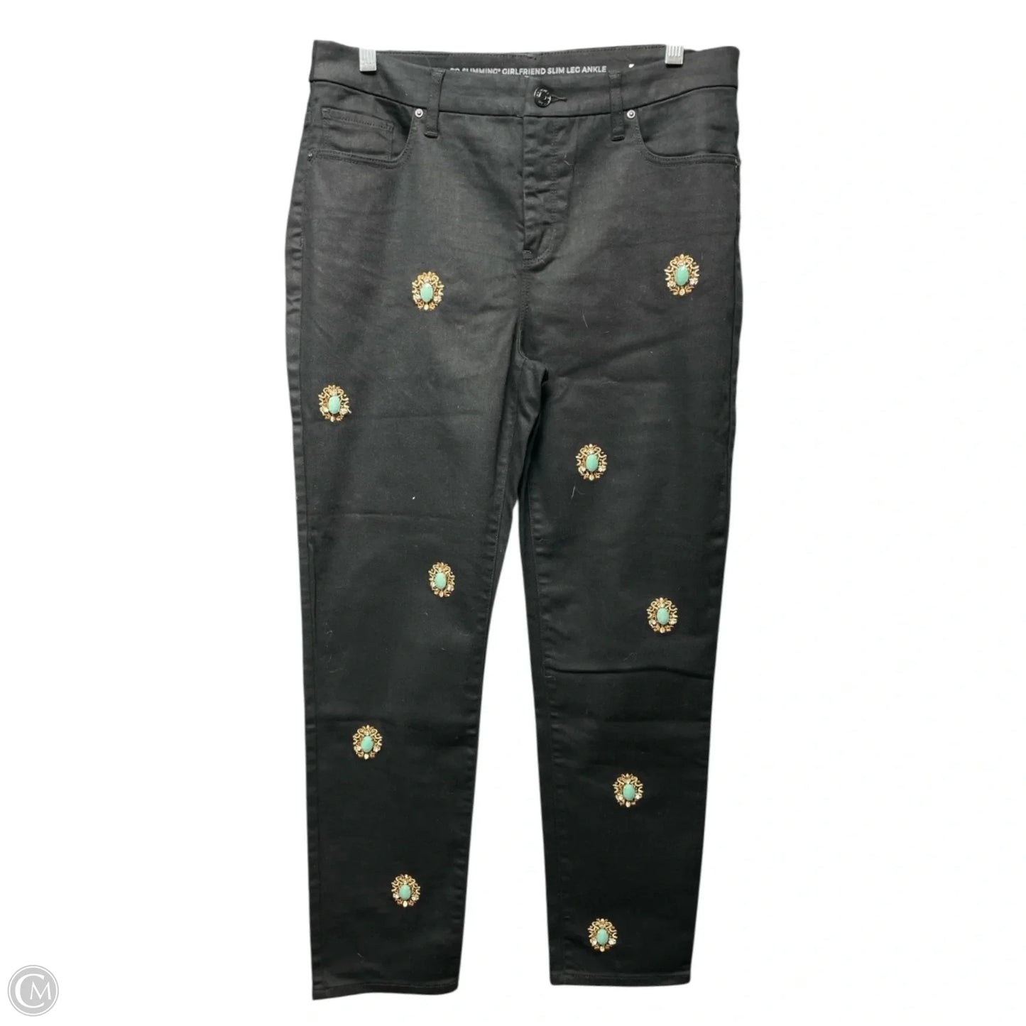 Jeans Boyfriend By Chicos In Black, Size: 8