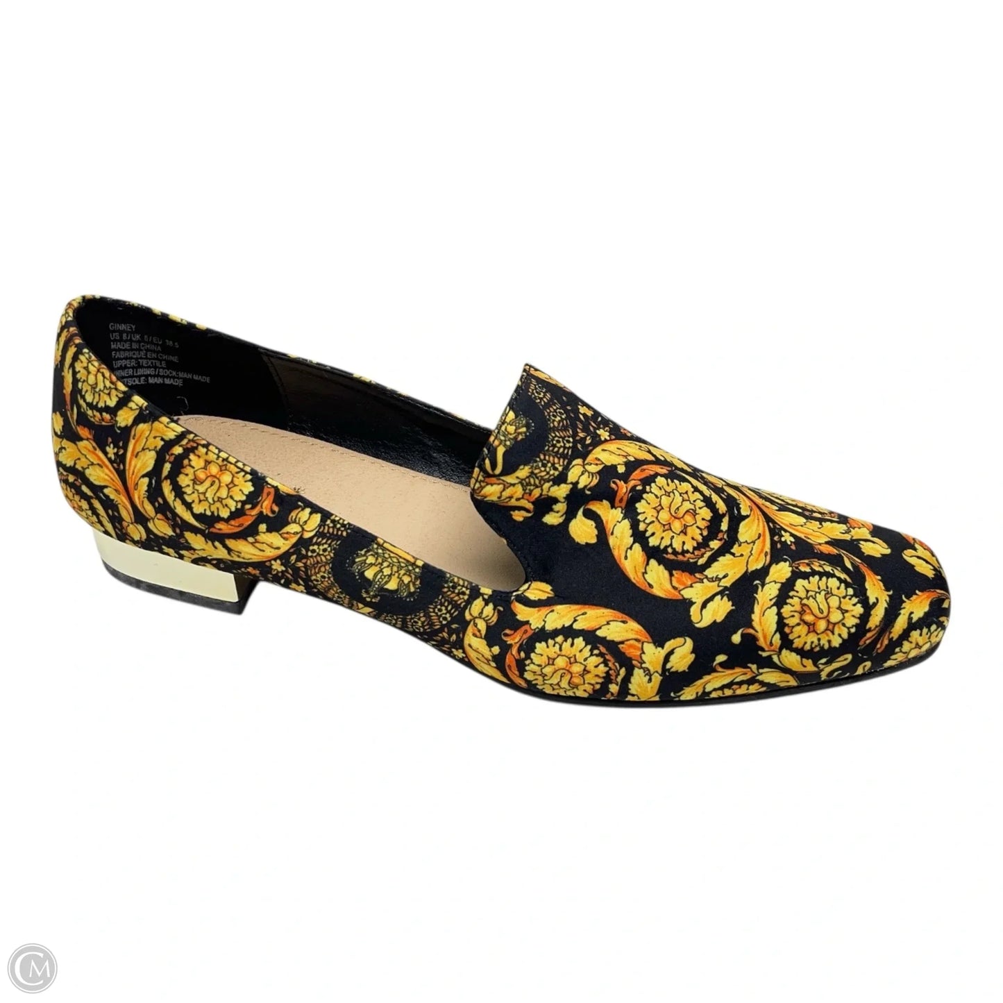 Shoes Flats By Shoedazzle In Black & Gold, Size: 8