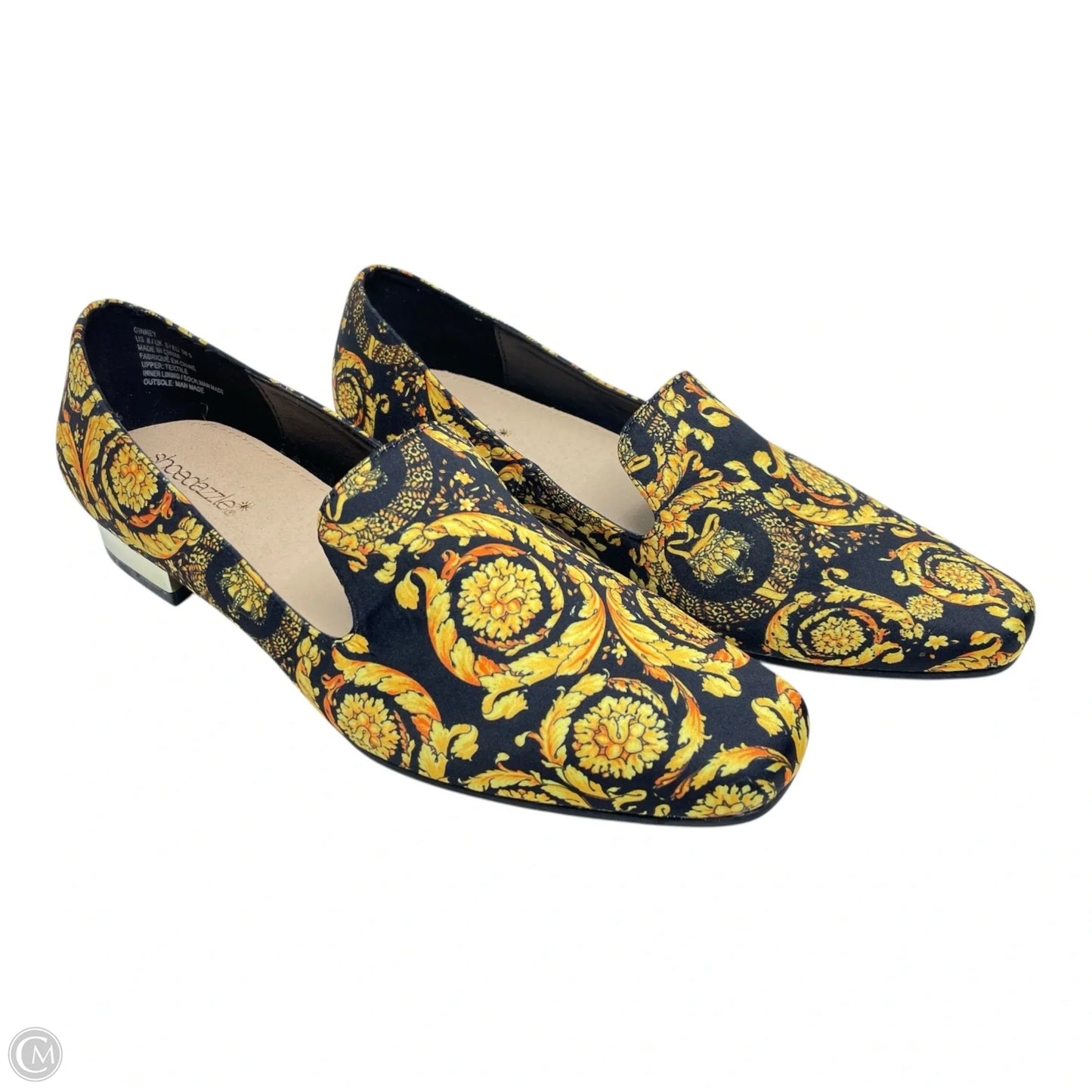 Shoes Flats By Shoedazzle In Black & Gold, Size: 8