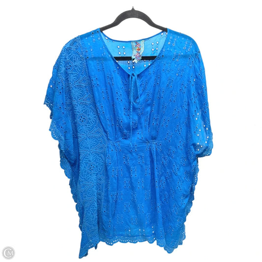 Top Short Sleeve Designer By Johnny Was In Blue, Size: S