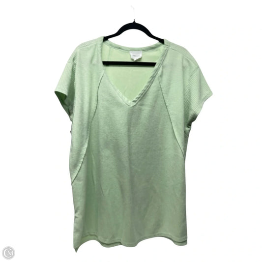 Top Short Sleeve By Andree By Unit In Green, Size: Xl