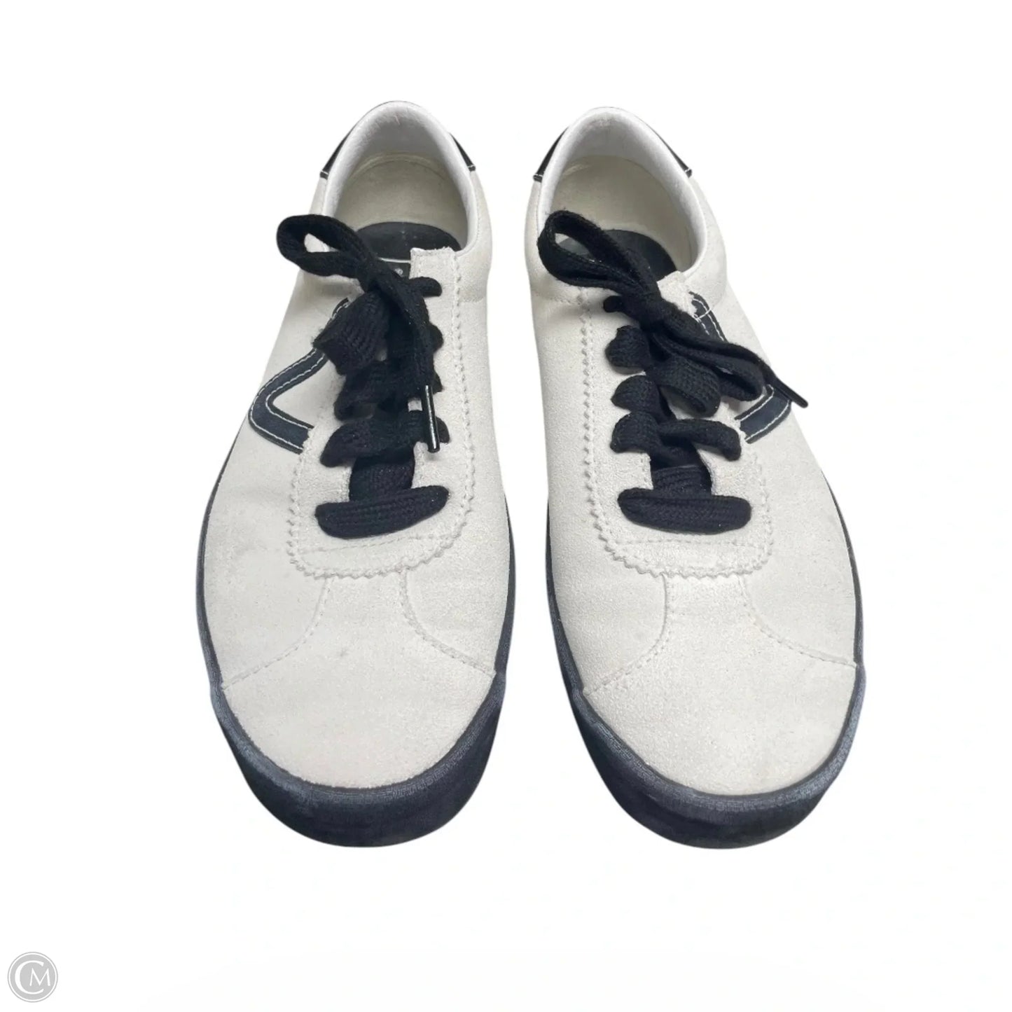 Shoes Athletic By Vans In Black & Cream, Size: 9