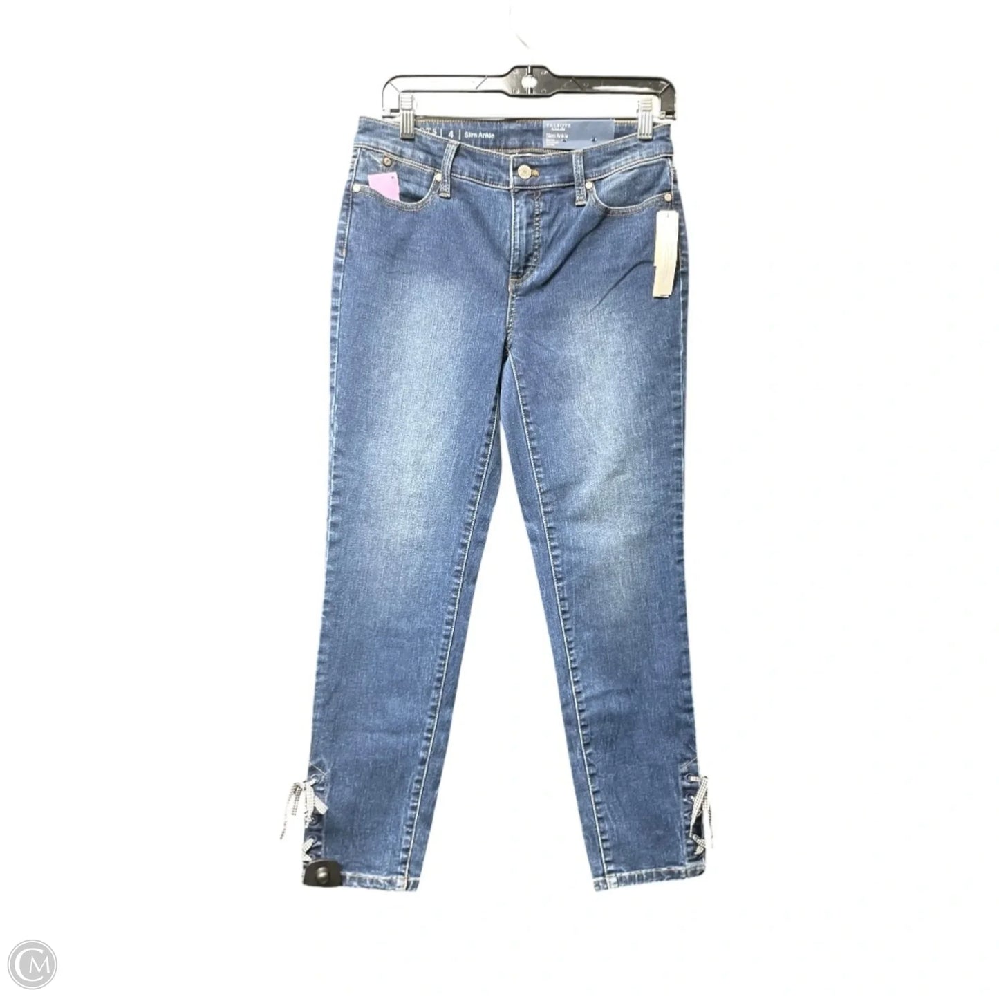 Jeans Straight By Talbots In Blue Denim, Size: 4