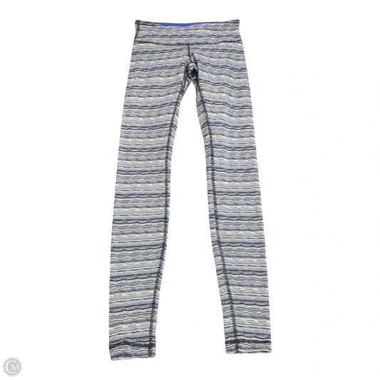 Athletic Leggings By Lululemon In Blue & White, Size: 4