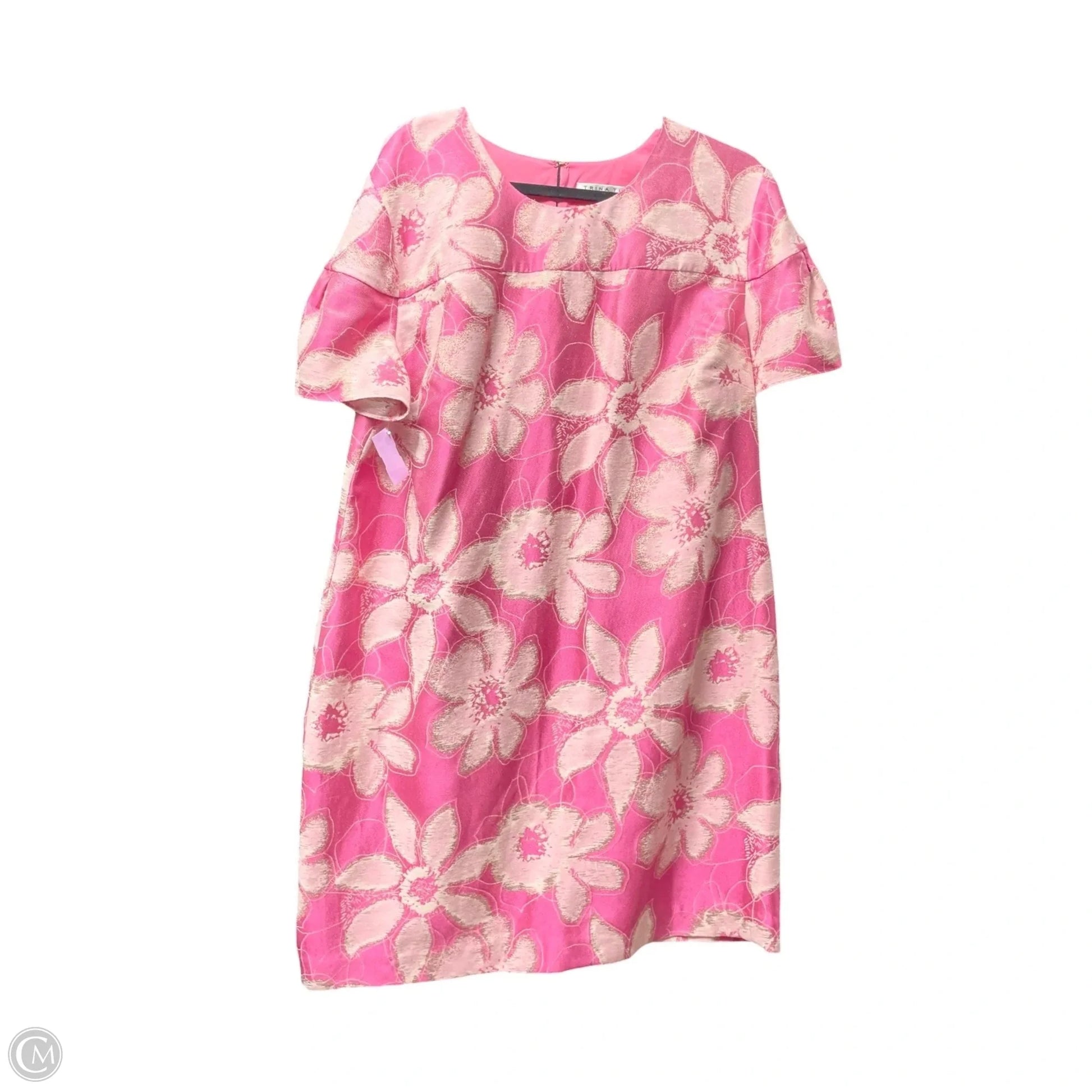 Dress Casual Short By Trina Turk In Pink & White, Size: 16 Dress Casual Short By Trina Turk In Pink & White, Size: 16