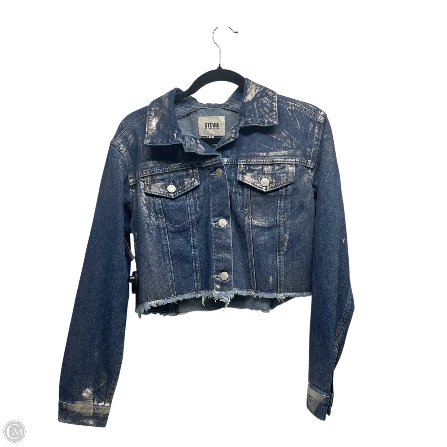 Jacket Denim By Steve Madden In Blue Denim, Size: S