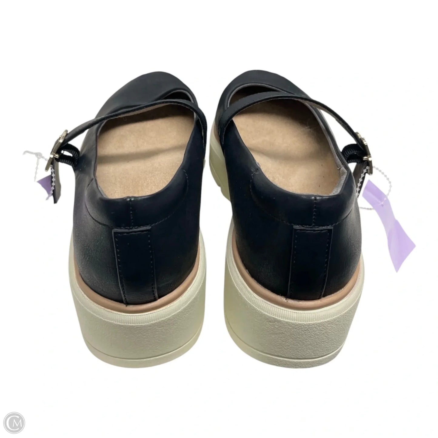 Shoes Heels Platform By Dr Scholls In Black & Cream, Size: 7