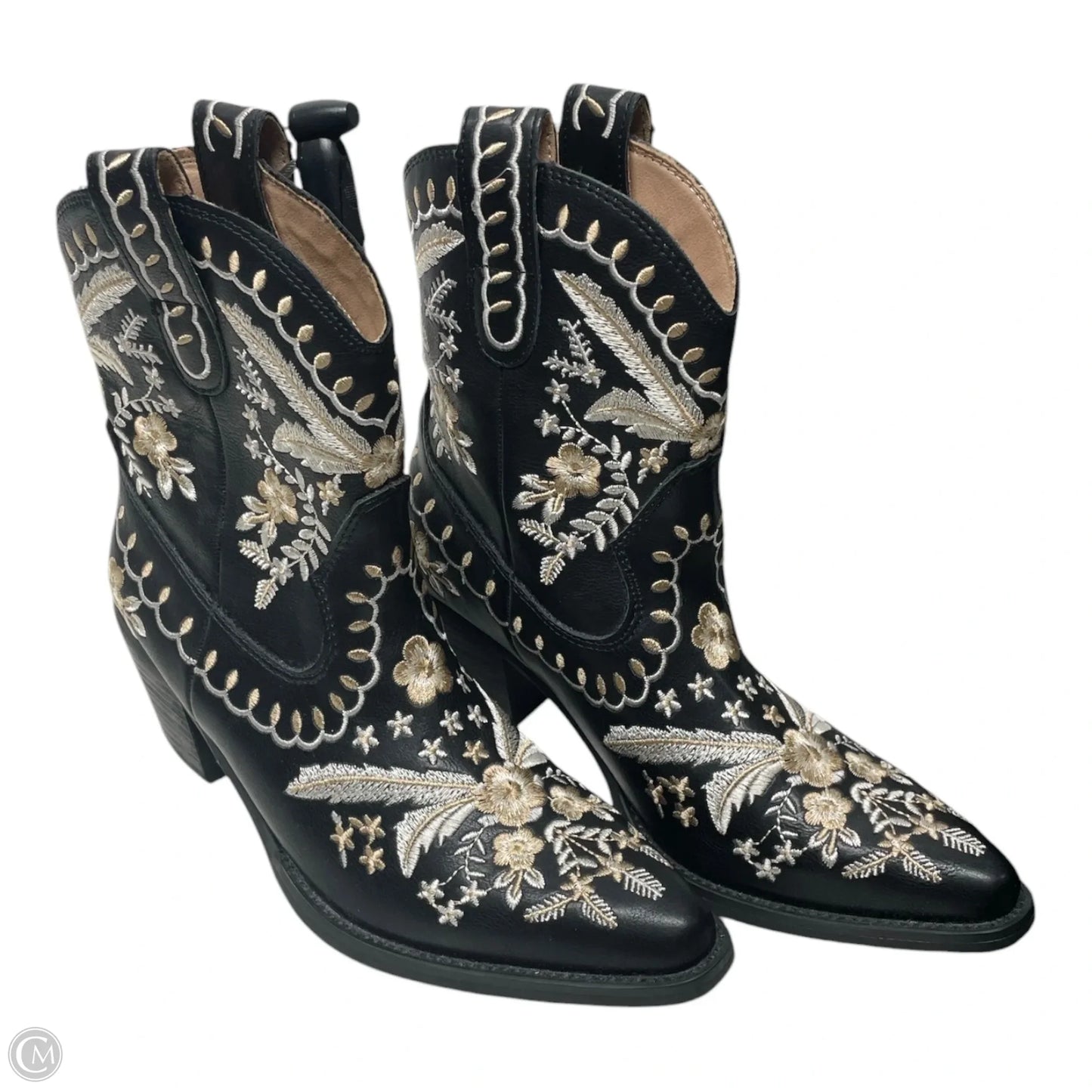 Boots Western By Cmc In Black & Cream, Size: 6.5