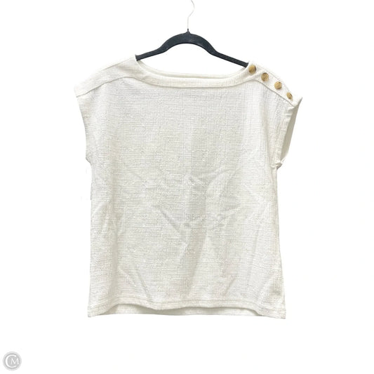 Top Short Sleeve By Loft In Cream, Size: S
