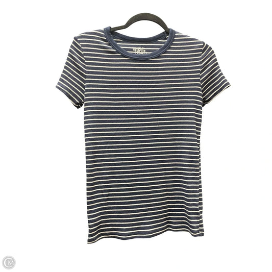 Top Short Sleeve By Time And Tru In Blue & White, Size: S