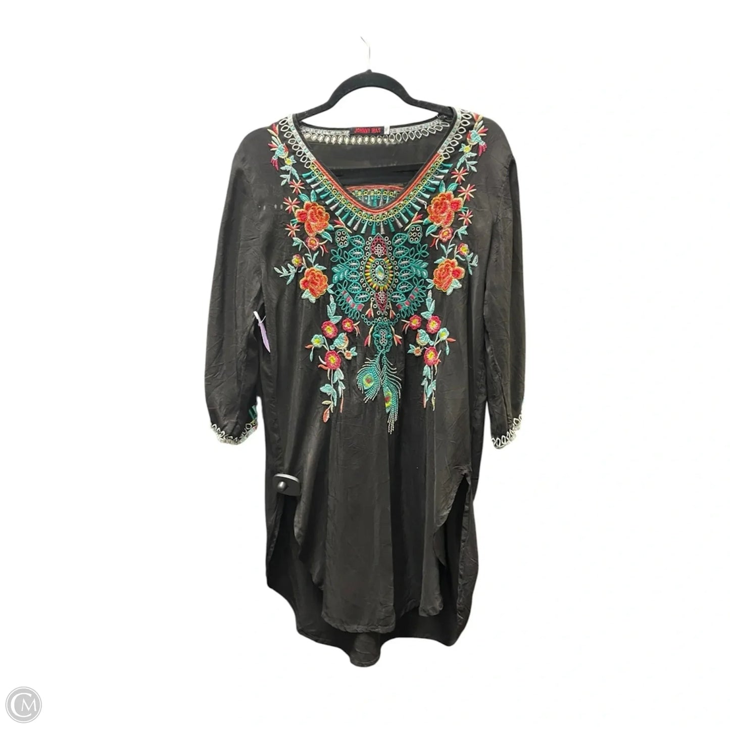 Top Long Sleeve Designer By Johnny Was In Floral Print, Size: M