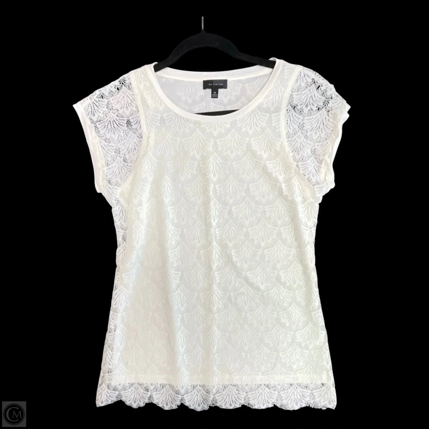 Top Short Sleeve By Limited In Cream, Size: Xs