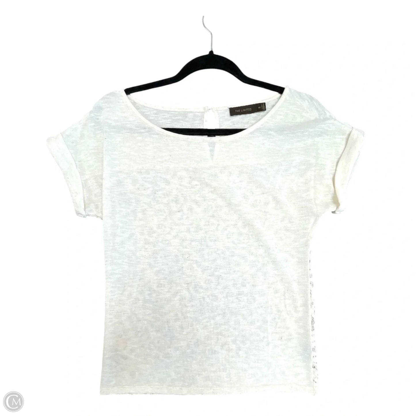 Top Short Sleeve By Limited In Cream, Size: Xs