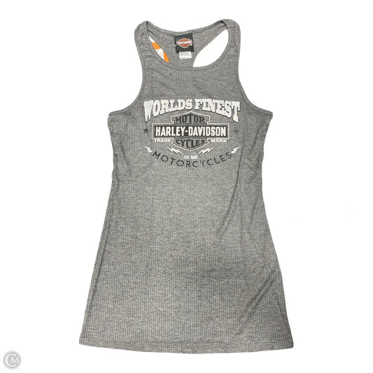 Top Sleeveless By Harley Davidson In Grey & White, Size: S
