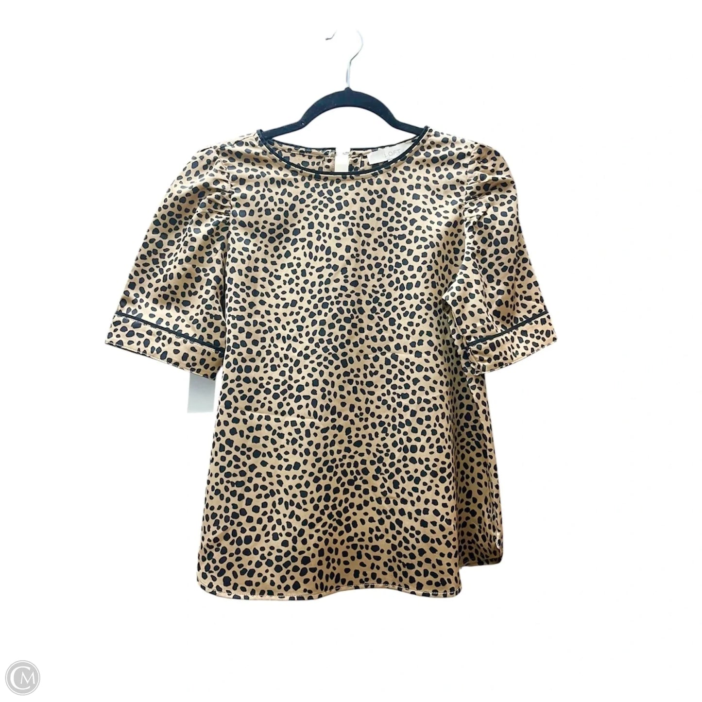 Top Short Sleeve By Loft In Animal Print, Size: Sp