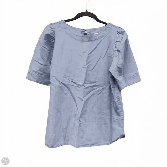 Top Short Sleeve By Loft In Blue Denim, Size: Sp