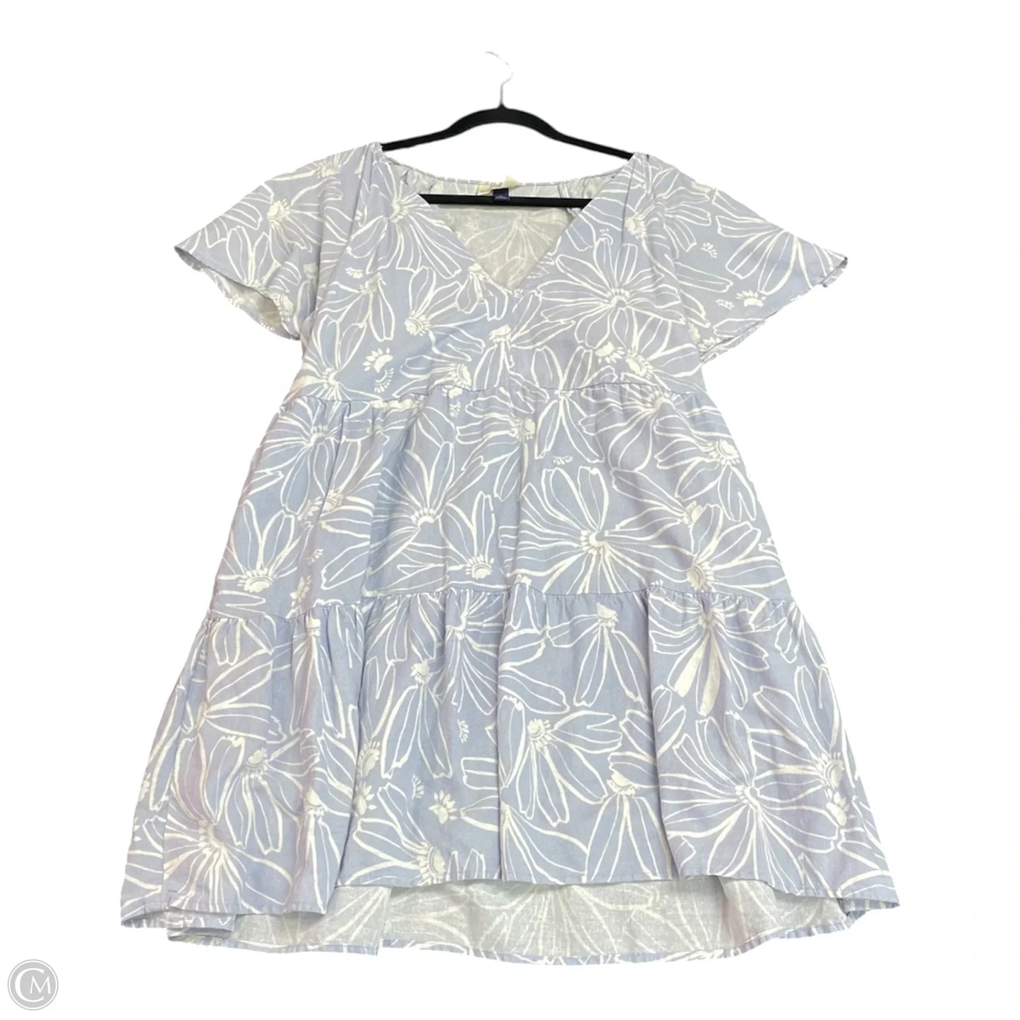 Dress Casual Short By Universal Thread In Blue & White, Size: L