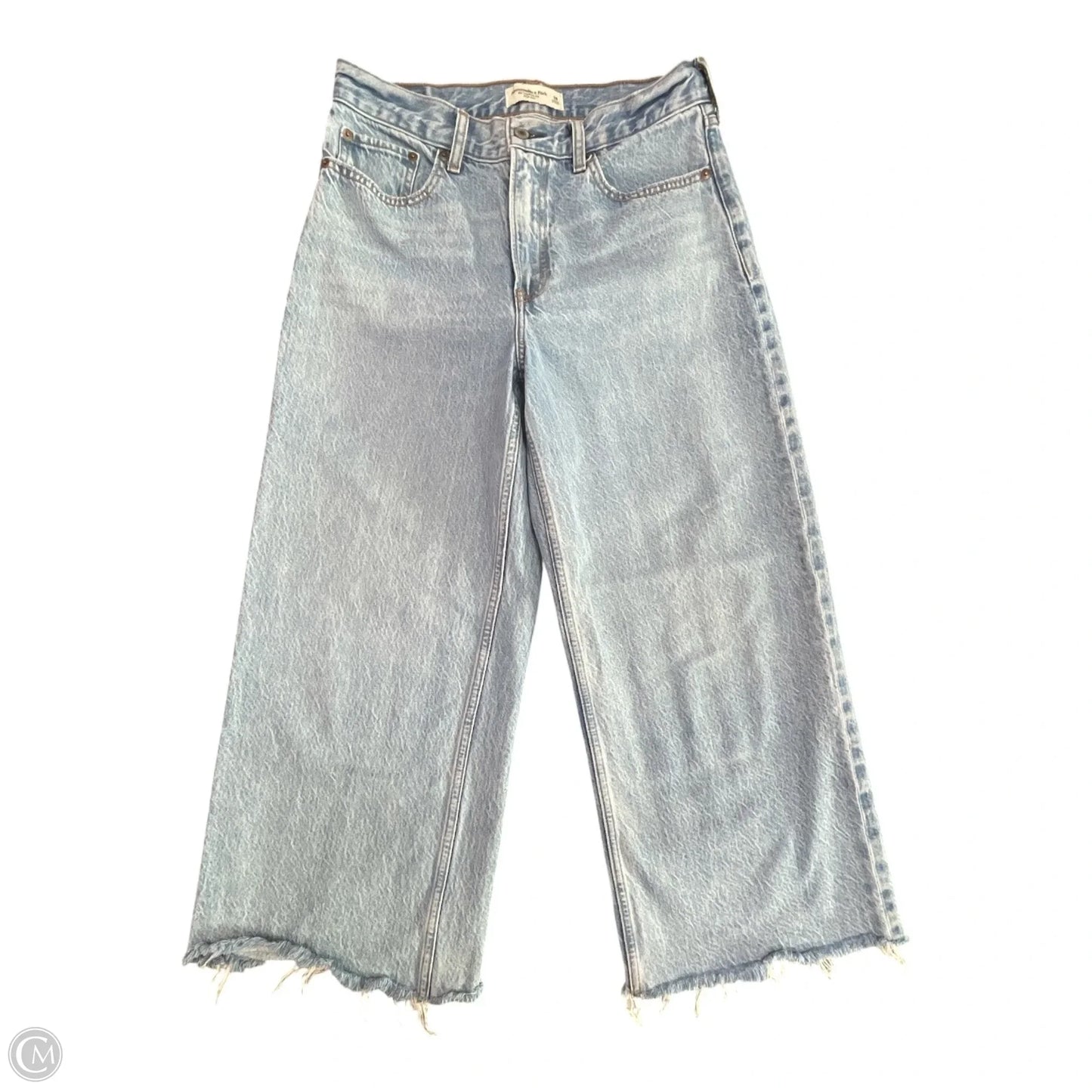 Jeans Wide Leg By Abercrombie And Fitch In Blue Denim, Size: 6