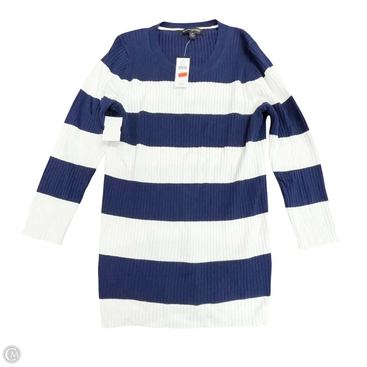 Sweater By Banana Republic In Blue & White, Size: S
