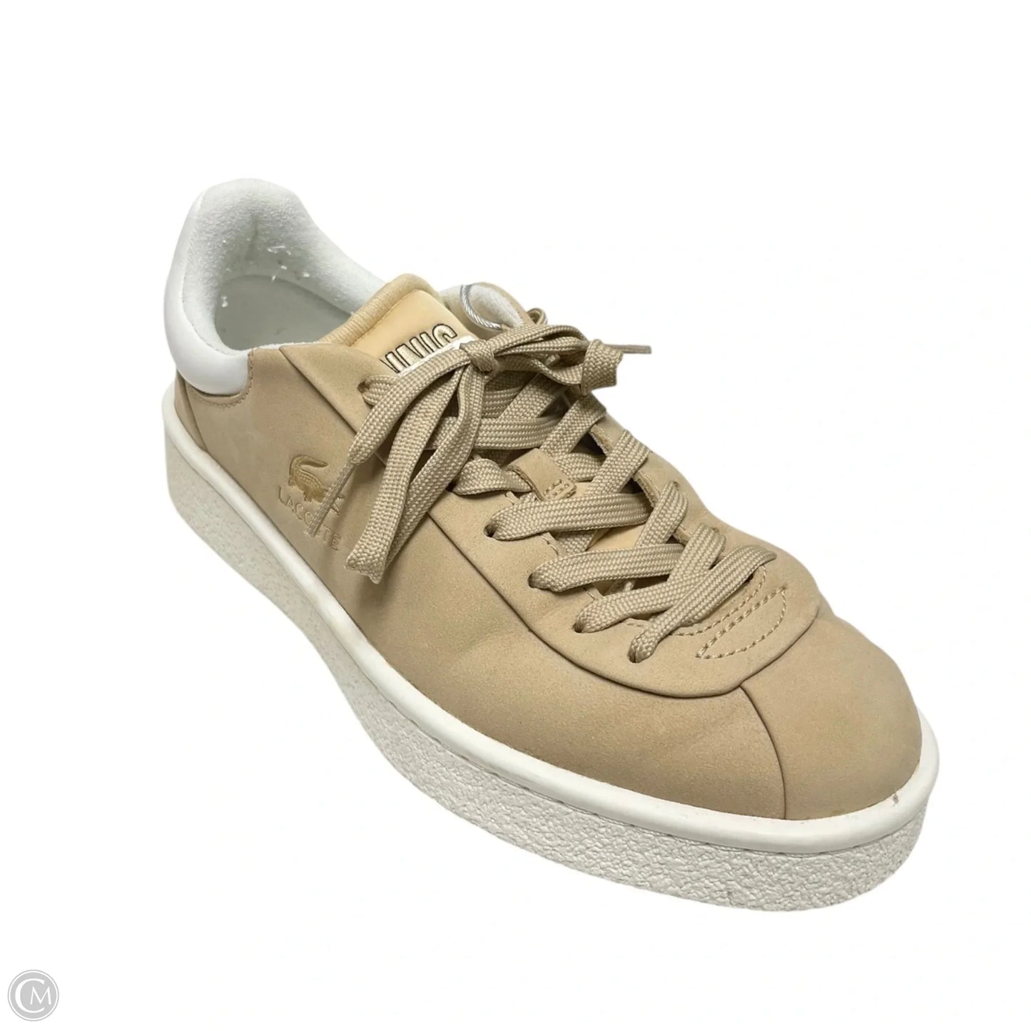 Shoes Athletic By Lacoste In Brown & White, Size: 6