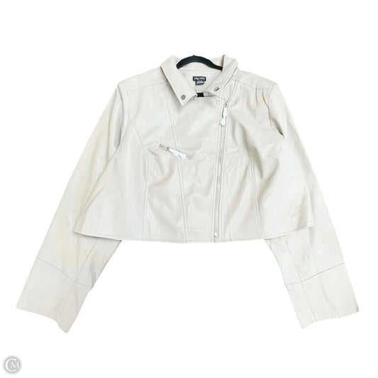 Jacket Moto By City Chic In Tan, Size: 3x