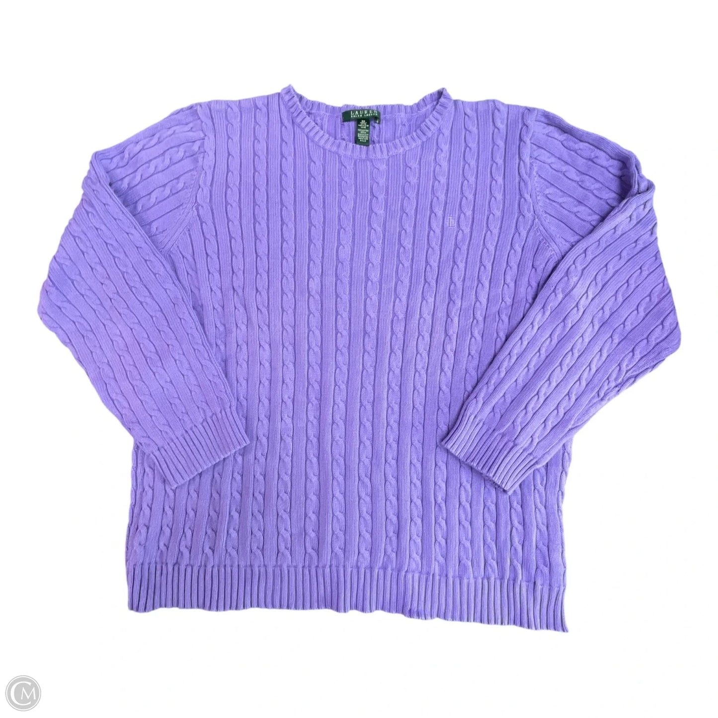 Sweater By Lauren By Ralph Lauren In Purple, Size: 2x