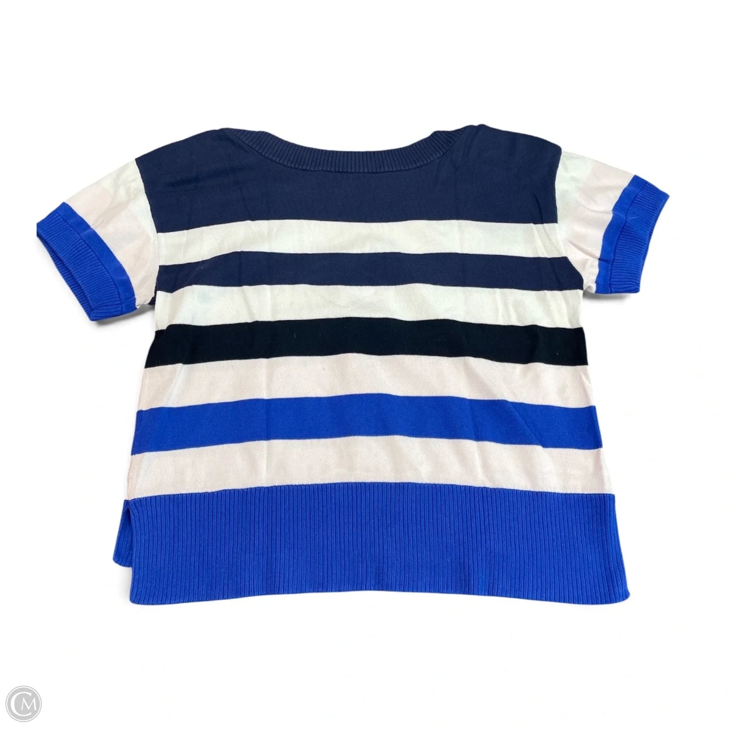 Sweater By Cabi In Blue & White, Size: M