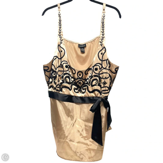 Top 2pc Sleeveless By Lane Bryant In Black & Tan, Size: 4x