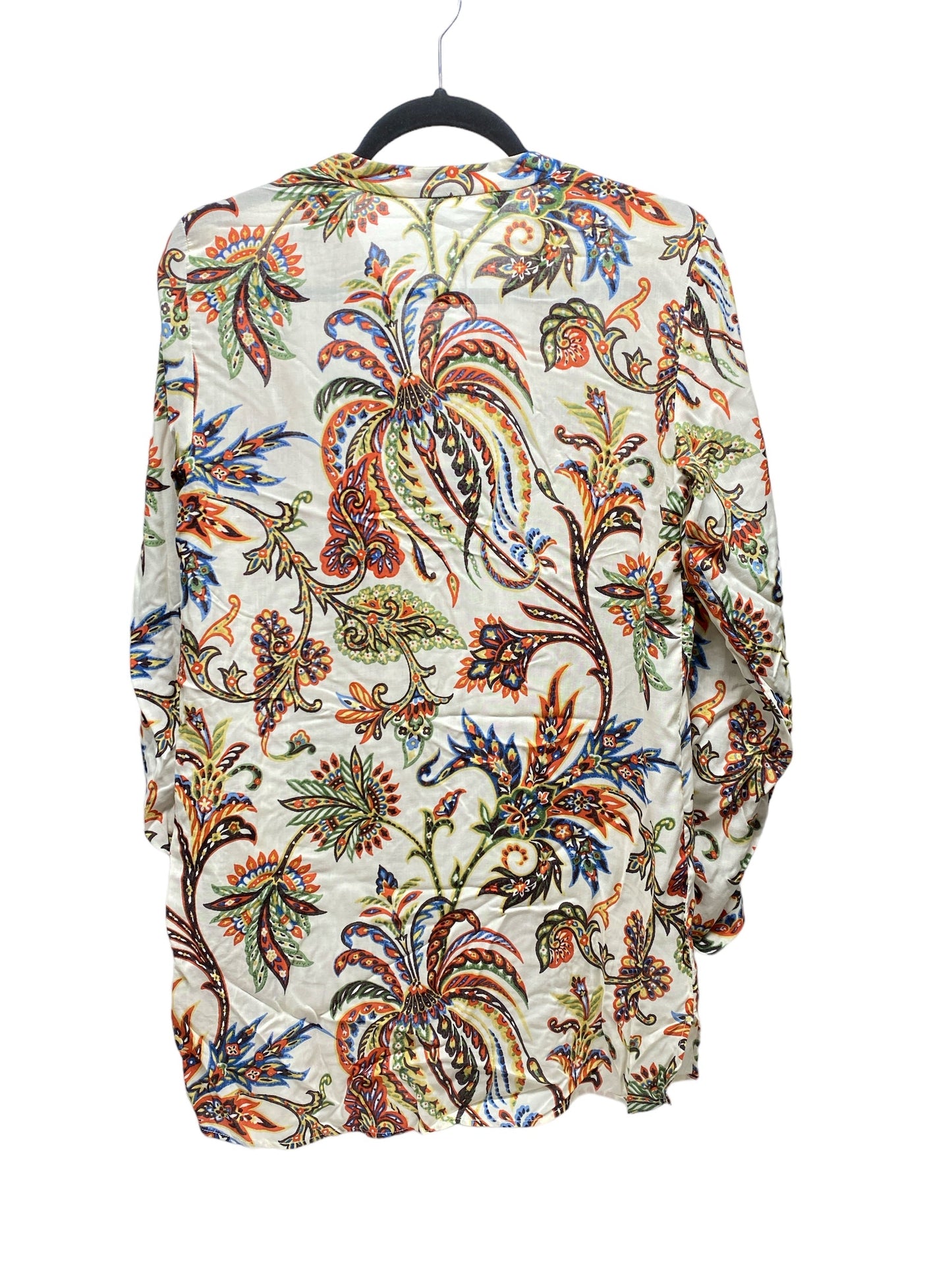 Paisley Print Top Long Sleeve Zara, Size M