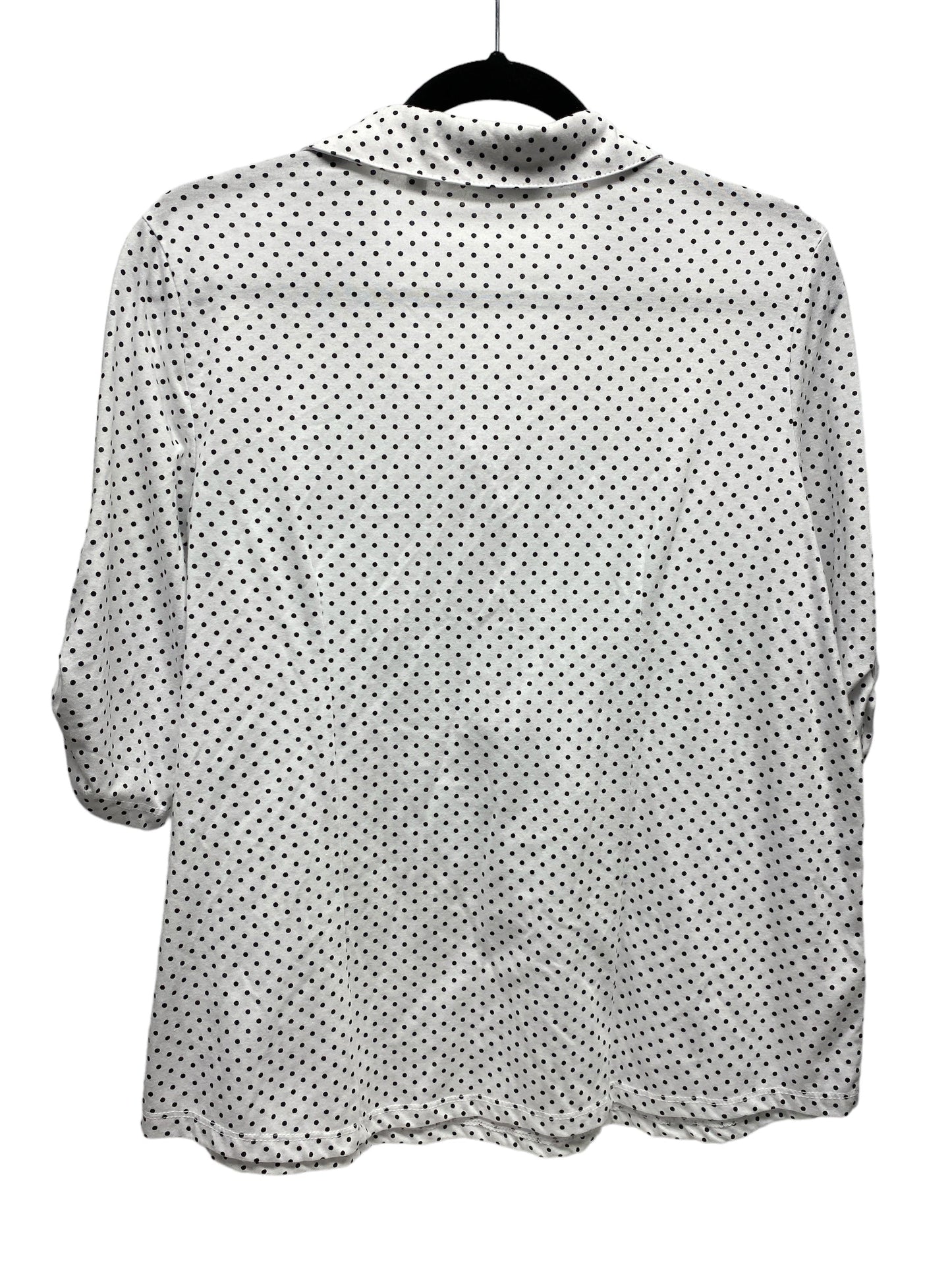 Top 3/4 Sleeve By Clothes Mentor In Polkadot Pattern, Size: Petite L