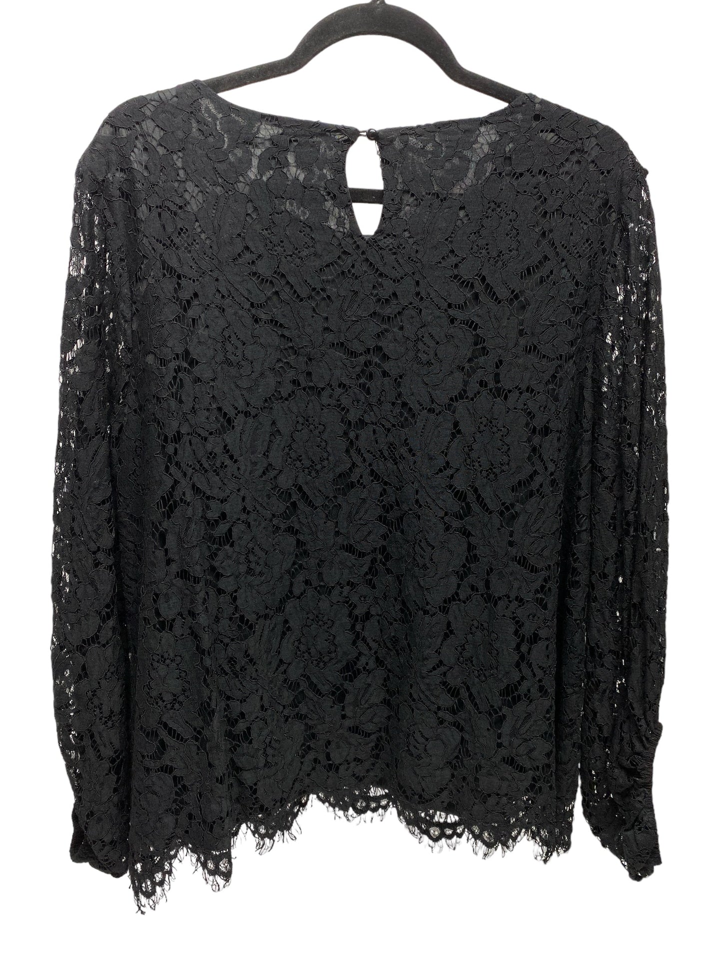 Top Long Sleeve By Zac And Rachel In Black, Size: Petite   Xl