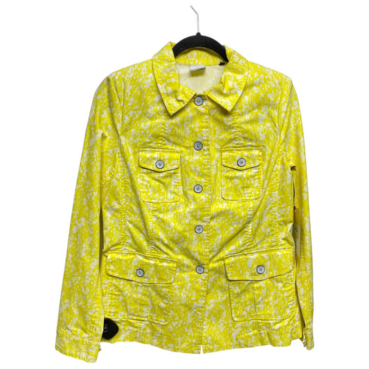 Jacket Other By Cabi In White & Yellow, Size: S