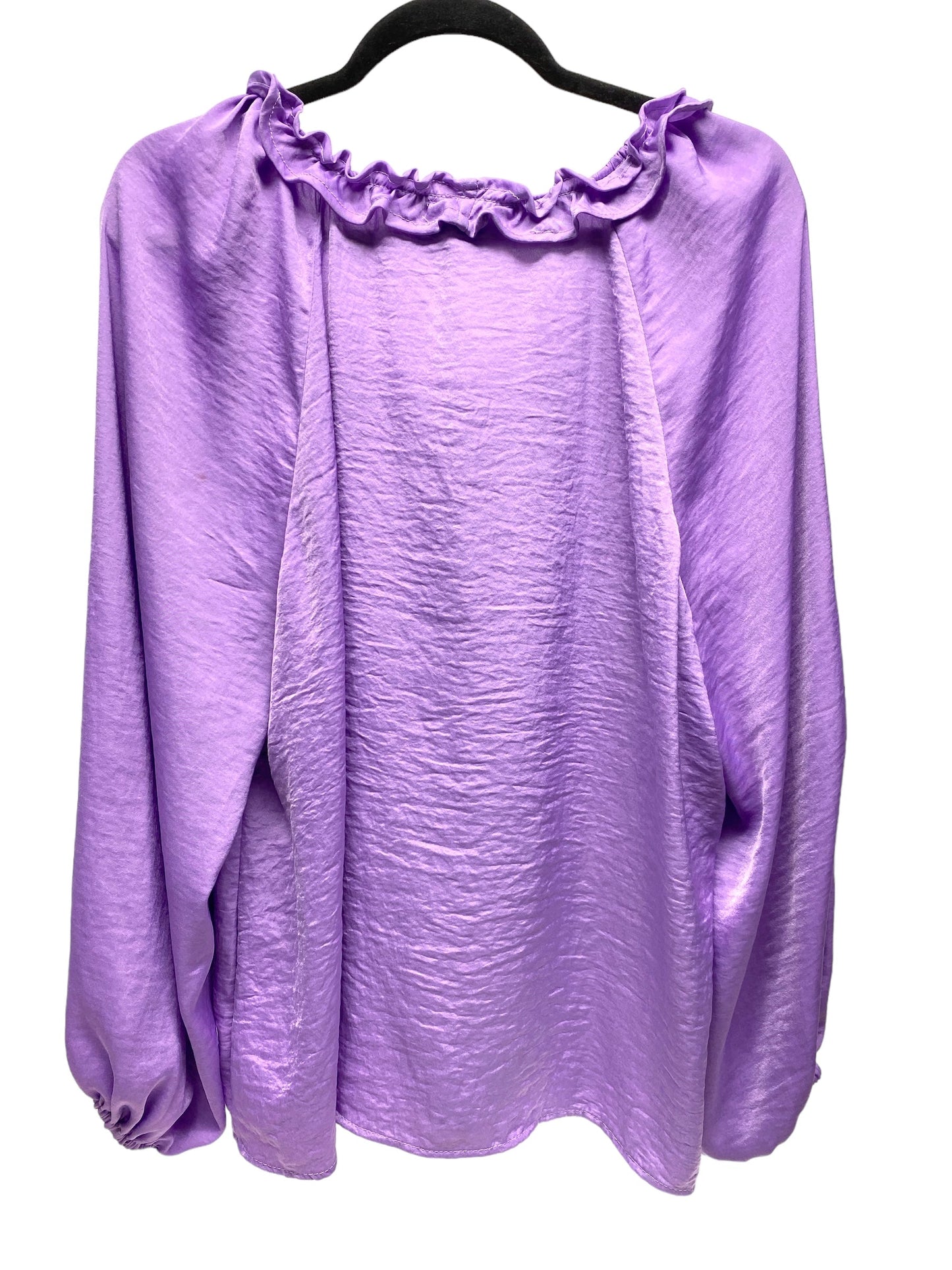 Top Long Sleeve By Cece In Purple, Size: Xl