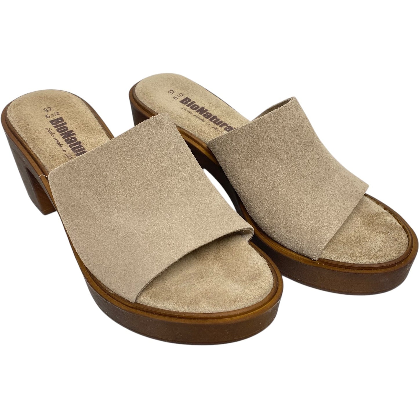 Shoes Heels Block By Clothes Mentor In Tan, Size: 6.5