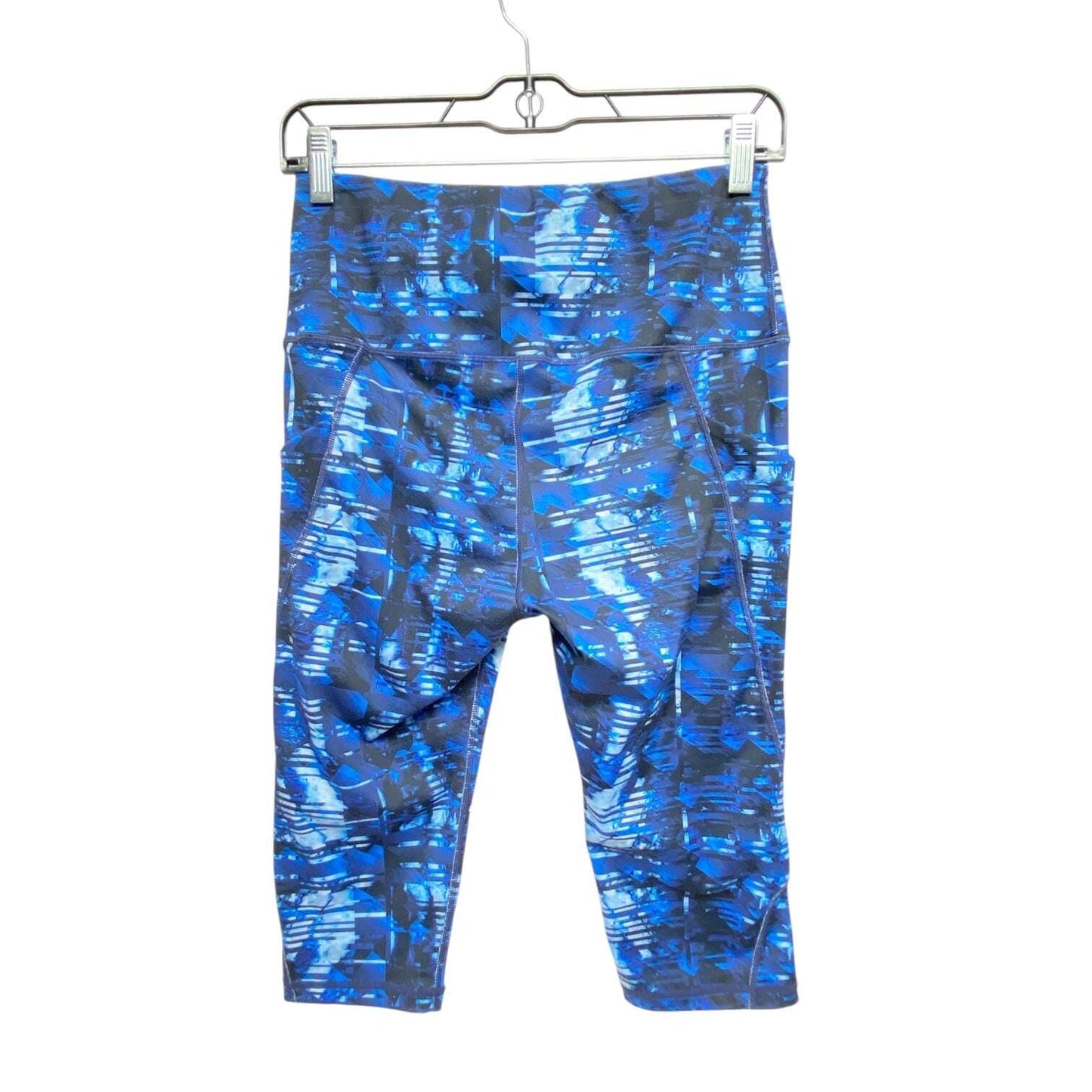 Athletic Capris By Ododos In Blue & White, Size: M