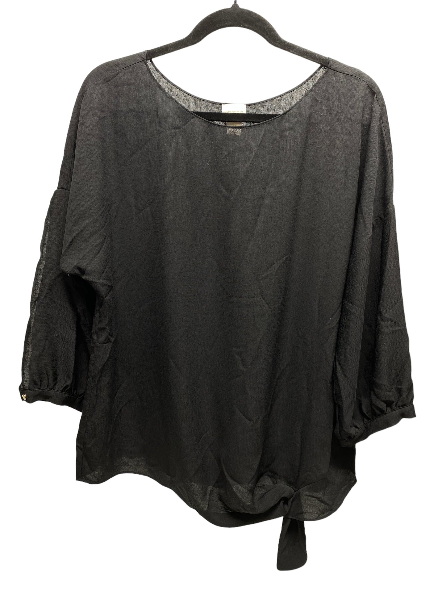 Top Long Sleeve By Chicos In Black, Size: L