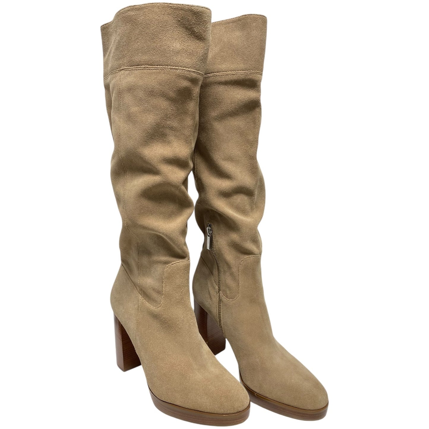 Boots Knee Heels By Michael By Michael Kors In Taupe, Size: 10