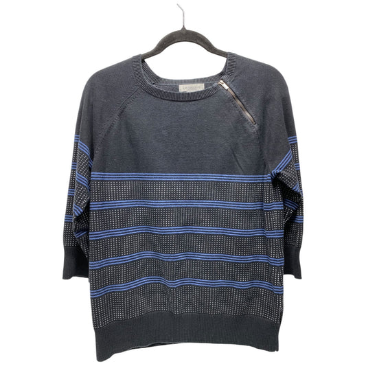 Sweater By Liz Claiborne In Black & Blue, Size: L