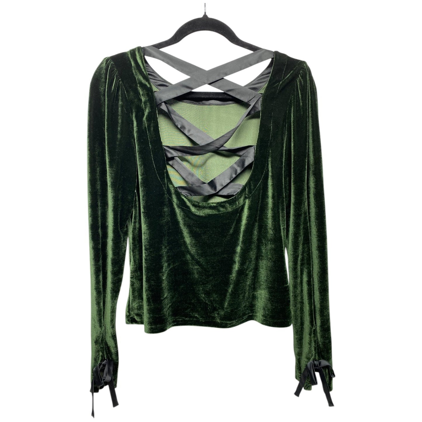 Blouse Long Sleeve By Anthropologie In Green, Size: M